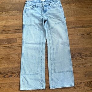 PacSun Low Rise Denim Blue Wide Leg Jeans
